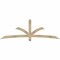 Ekena Millwork Davenport Rough Sawn Timber Gable Bracket, Douglas Fir, 96"W x 32"H x 4"D x 4"F, 8/12 Pitch GBW096X32X0404DAV00RDF - alternate 1